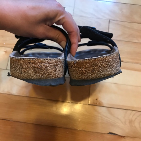 Birkenstock | Florida Black Leather Sandal - Picture 3 of 7